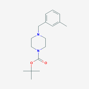 molecular formula C17H26N2O2 B142772 N-tert-Butoxycarbonyl 1-(3-Methylbenzyl)piperazine CAS No. 203047-32-9