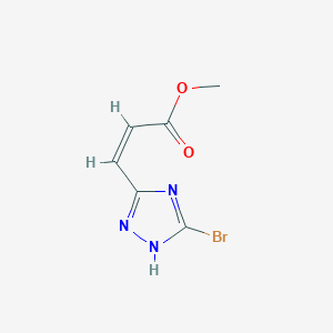molecular formula C6H6BrN3O2 B1427721 Methyl (2Z)-3-(3-bromo-1H-1,2,4-triazol-5-yl)acrylate CAS No. 1365988-78-8