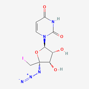 molecular formula C9H10IN5O5 B14277238 Uridine, 4'-C-azido-5'-deoxy-5'-iodo- 