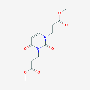 molecular formula C12H16N2O6 B14277275 Dimethyl 3,3'-(2,4-dioxopyrimidine-1,3(2H,4H)-diyl)dipropanoate CAS No. 139924-88-2