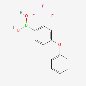 molecular formula C13H10BF3O3 B1427736 4-Phenoxy-2-(trifluoromethyl)phenylboronic acid CAS No. 1415824-99-5