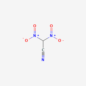 molecular formula C2HN3O4 B14277368 2,2-Dinitroacetonitrile CAS No. 123342-26-7