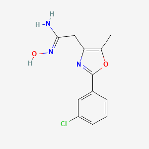 (1Z)-2-[2-(3-chlorophenyl)-5-methyl-1,3-oxazol-4-yl]-N'-hydroxyethanimidamide