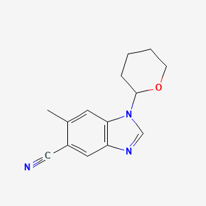 6-methyl-1-(tetrahydro-2H-pyran-2-yl)-1H-benzo[d]imidazole-5-carbonitrile