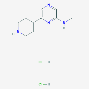 molecular formula C10H18Cl2N4 B1427747 N-methyl-6-(piperidin-4-yl)pyrazin-2-amine dihydrochloride CAS No. 1361112-25-5