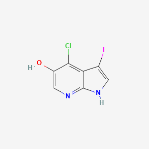 molecular formula C7H4ClIN2O B1427749 4-chloro-3-iodo-1H-pyrrolo[2,3-b]pyridin-5-ol CAS No. 1346447-24-2