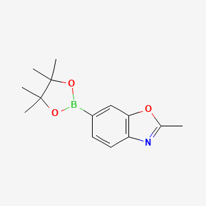 molecular formula C14H18BNO3 B1427753 2-Methyl-6-(4,4,5,5-tetramethyl-1,3,2-dioxaborolan-2-YL)benzo[D]oxazole CAS No. 1408089-23-5