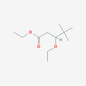 molecular formula C11H22O3 B14277555 Ethyl 3-ethoxy-4,4-dimethylpentanoate CAS No. 162133-60-0