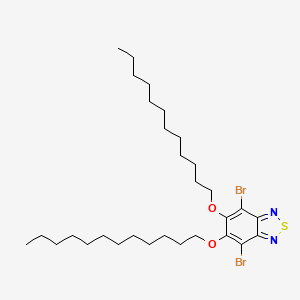 molecular formula C30H50Br2N2O2S B1427756 4,7-Dibromo-5,6-bis(dodecyloxy)benzo[c][1,2,5]thiadiazole CAS No. 1313876-00-4