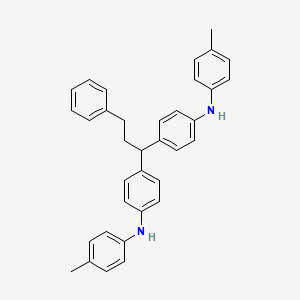 molecular formula C35H34N2 B14277561 N,N'-[(3-Phenylpropane-1,1-diyl)di(4,1-phenylene)]bis(4-methylaniline) CAS No. 123657-36-3