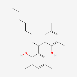 molecular formula C24H34O2 B14277579 2,2'-(Octane-1,1-diyl)bis(4,6-dimethylphenol) CAS No. 137308-31-7