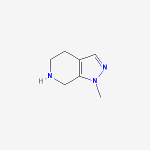 molecular formula C7H11N3 B1427760 1-methyl-4,5,6,7-tetrahydro-1H-pyrazolo[3,4-c]pyridine CAS No. 1228994-66-8