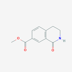 molecular formula C11H11NO3 B1427763 Methyl 1-oxo-1,2,3,4-tetrahydroisoquinoline-7-carboxylate CAS No. 1245798-40-6
