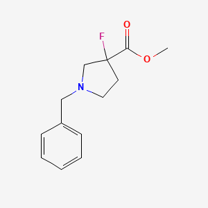 molecular formula C13H16FNO2 B1427764 Methyl 1-benzyl-3-fluoropyrrolidine-3-carboxylate CAS No. 1279669-60-1