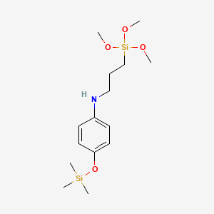 molecular formula C15H29NO4Si2 B14277642 N-[3-(Trimethoxysilyl)propyl]-4-[(trimethylsilyl)oxy]aniline CAS No. 135007-96-4