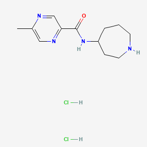 molecular formula C12H20Cl2N4O B1427765 N-(azepan-4-yl)-5-methylpyrazine-2-carboxamide dihydrochloride CAS No. 1361114-55-7