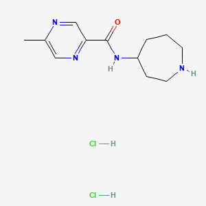 molecular formula C12H20Cl2N4O B1427765 5-Methyl-pyrazine-2-carboxylic acidazepan-4-ylamide dihydrochloride CAS No. 1361114-55-7