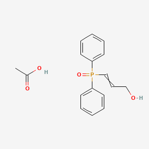 molecular formula C17H19O4P B14277657 Acetic acid;3-diphenylphosphorylprop-2-en-1-ol CAS No. 140172-68-5