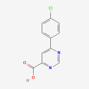molecular formula C11H7ClN2O2 B1427767 6-(4-Chlorophenyl)pyrimidine-4-carboxylic acid CAS No. 1368563-96-5