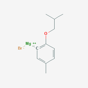 molecular formula C11H15BrMgO B14277699 magnesium;1-methyl-4-(2-methylpropoxy)benzene-5-ide;bromide 