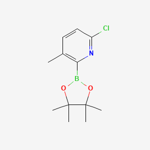 6-Chloro-3-methyl-2-(4,4,5,5-tetramethyl-1,3,2-dioxaborolan-2-YL)pyridine