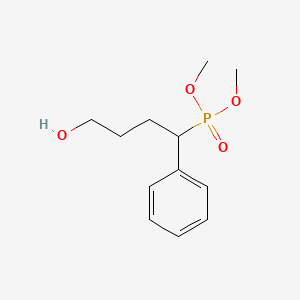 molecular formula C12H19O4P B14277749 Dimethyl (4-hydroxy-1-phenylbutyl)phosphonate CAS No. 137333-78-9