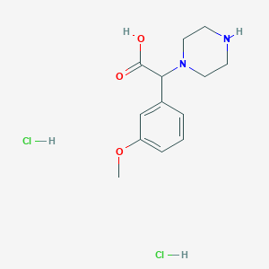 molecular formula C13H20Cl2N2O3 B1427779 (3-甲氧基苯基)-哌嗪-1-基乙酸二盐酸盐 CAS No. 1373519-32-4