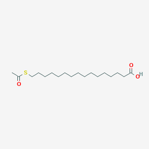 molecular formula C18H34O3S B14277808 16-(Acetylthio)hexadecanoic acid CAS No. 139270-96-5