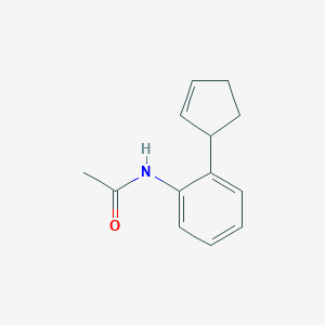 molecular formula C13H15NO B14277822 N-[2-(Cyclopent-2-en-1-yl)phenyl]acetamide CAS No. 126087-55-6