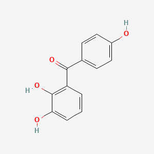 molecular formula C13H10O4 B14277826 Methanone, (2,3-dihydroxyphenyl)(4-hydroxyphenyl)- CAS No. 129726-78-9