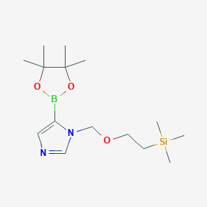 Trimethyl-[2-[[5-(4,4,5,5-tetramethyl-1,3,2-dioxaborolan-2-yl)imidazol-1-yl]methoxy]ethyl]silane