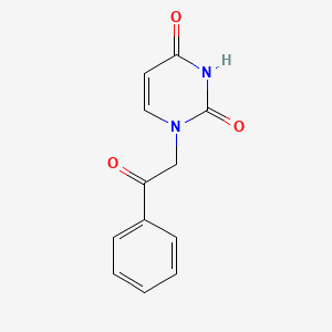 molecular formula C12H10N2O3 B14277845 1-(2-Oxo-2-phenylethyl)pyrimidine-2,4(1H,3H)-dione CAS No. 130278-38-5