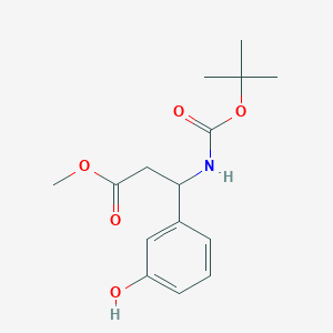 molecular formula C15H21NO5 B1427785 Methyl 3-(Boc-amino)-3-(3-hydroxyphenyl)propanoate CAS No. 1423134-61-5