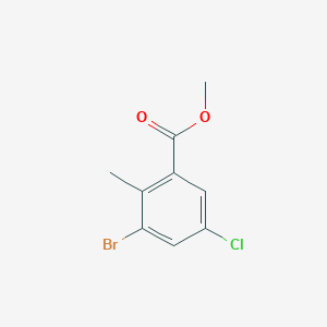 molecular formula C9H8BrClO2 B1427790 Methyl 3-bromo-5-chloro-2-methylbenzoate CAS No. 1403597-45-4