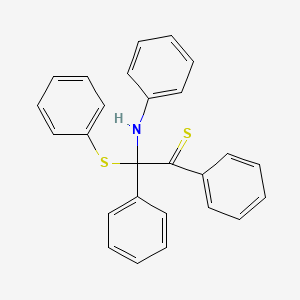 molecular formula C26H21NS2 B14277903 2-Anilino-1,2-diphenyl-2-(phenylsulfanyl)ethane-1-thione CAS No. 141693-21-2