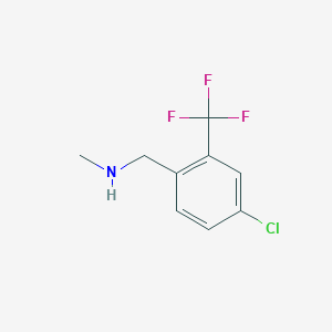 {[4-Chloro-2-(trifluoromethyl)phenyl]methyl}(methyl)amine