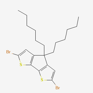 molecular formula C21H28Br2S2 B1427793 2,6-二溴-4,4-二己基-4H-环戊[1,2-b:5,4-b']二噻吩 CAS No. 528570-55-0