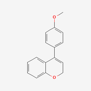 molecular formula C16H14O2 B14277934 4-(4-Methoxyphenyl)-2H-1-benzopyran CAS No. 138330-21-9