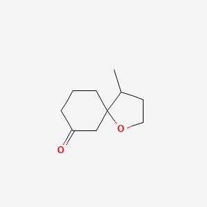 molecular formula C10H16O2 B14277947 1-Oxaspiro[4.5]decan-7-one, 4-methyl- CAS No. 132638-32-5