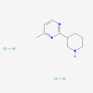 molecular formula C10H17Cl2N3 B1427796 4-Methyl-2-piperidin-3-ylpyrimidine dihydrochloride CAS No. 1361116-42-8