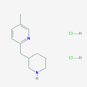 molecular formula C12H20Cl2N2 B1427797 5-甲基-2-(哌啶-3-基甲基)吡啶二盐酸盐 CAS No. 1361112-29-9