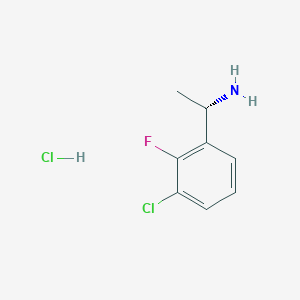 molecular formula C8H10Cl2FN B1427801 (S)-1-(3-Chloro-2-fluorophenyl)ethanamine hydrochloride CAS No. 1313593-59-7