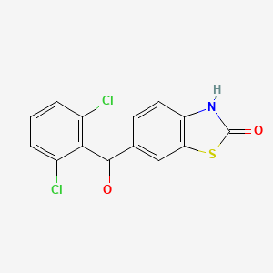 molecular formula C14H7Cl2NO2S B14278023 2(3H)-Benzothiazolone, 6-(2,6-dichlorobenzoyl)- CAS No. 133044-58-3