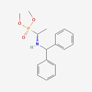 molecular formula C17H22NO3P B14278030 Phosphonic acid, [(1R)-1-[(diphenylmethyl)amino]ethyl]-, dimethyl ester CAS No. 169698-54-8
