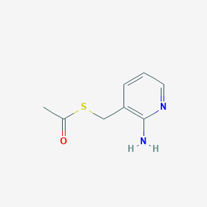 molecular formula C8H10N2OS B14278040 S-[(2-Aminopyridin-3-yl)methyl] ethanethioate CAS No. 138116-39-9