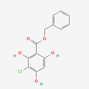 molecular formula C14H11ClO5 B14278053 Benzyl 3-chloro-2,4,6-trihydroxybenzoate CAS No. 131524-46-4
