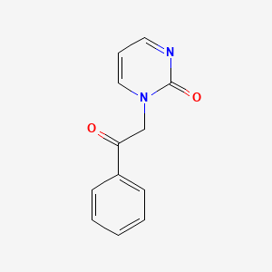 molecular formula C12H10N2O2 B1427812 1-(2-oxo-2-phenylethyl)-1,2-dihydropyrimidin-2-one CAS No. 933053-16-8