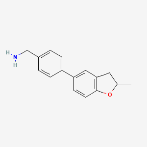 [4-(2-Methyl-2,3-dihydro-1-benzofuran-5-yl)phenyl]methanamine