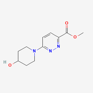 molecular formula C11H15N3O3 B1427818 Methyl 6-(4-hydroxypiperidin-1-yl)pyridazine-3-carboxylate CAS No. 1307469-49-3