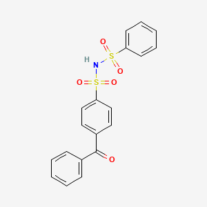 molecular formula C19H15NO5S2 B14278182 N-(Benzenesulfonyl)-4-benzoylbenzene-1-sulfonamide CAS No. 136370-55-3